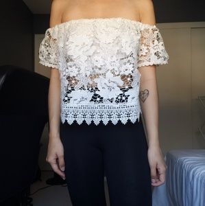 Forever 21 Lace Off-shoulder Top